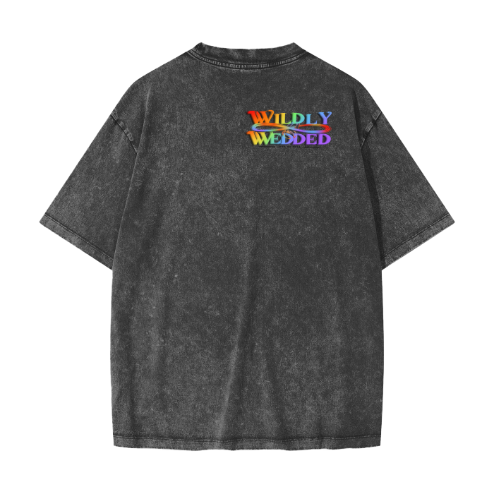 Wildly Wedded,Adult Men T Shirts,rainbow collection,husband and wife,Unisex